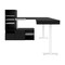 Bestar Bestar Viva 72W L-Shaped Standing Desk with Credenza and Shelving Unit in black 19851-18 - alternate 8